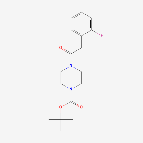 tert-butyl 4-[2-(2-fluorophenyl)acetyl]piperazine-1-carboxylate (CAS: 194943-59-4) - Chemical Structure and Molecular Formula 