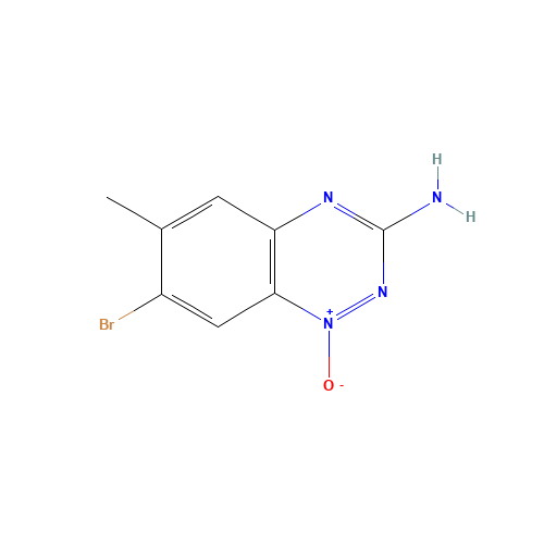 7-bromo-6-methyl-1-oxido-1,2,4-benzotriazin-1-ium-3-amine (CAS: 929194-27-4) - Chemical Structure and Molecular Formula 