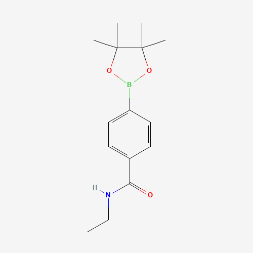 N-ethyl-4-(4,4,5,5-tetramethyl-1,3,2-dioxaborolan-2-yl)benzamide (CAS: 1415793-72-4) - Chemical Structure and Molecular Formula 