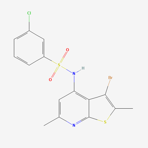 N-(3-bromo-2,6-dimethylthieno[2,3-b]pyridin-4-yl)-3-chlorobenzenesulfonamide (CAS: 1312593-41-1) - Related Chemical Product