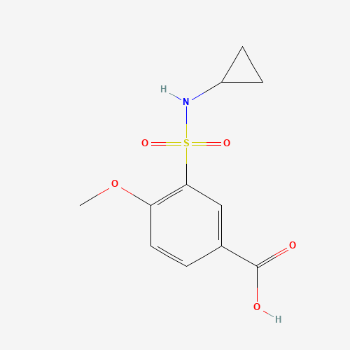 3-(cyclopropylsulfamoyl)-4-methoxybenzoic acid (CAS: 716358-76-8) - Chemical Structure and Molecular Formula 