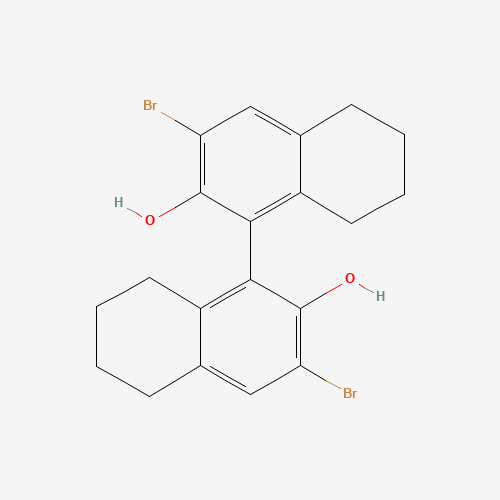 3-bromo-1-(3-bromo-2-hydroxy-5,6,7,8-tetrahydronaphthalen-1-yl)-5,6,7,8-tetrahydronaphthalen-2-ol (CAS: 765278-73-7) - Chemical Structure and Molecular Formula 