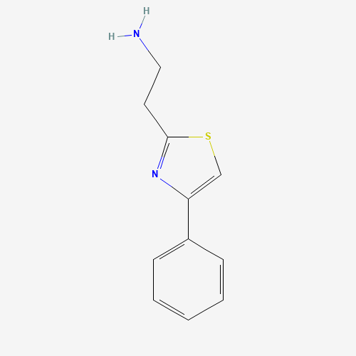 2-(4-phenyl-1,3-thiazol-2-yl)ethanamine (CAS: 61887-92-1) - Chemical Structure and Molecular Formula 
