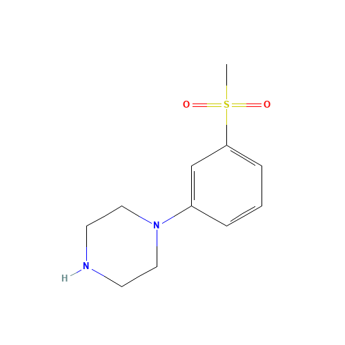 1-(3-methylsulfonylphenyl)piperazine (CAS: 346688-57-1) - Chemical Structure and Molecular Formula 