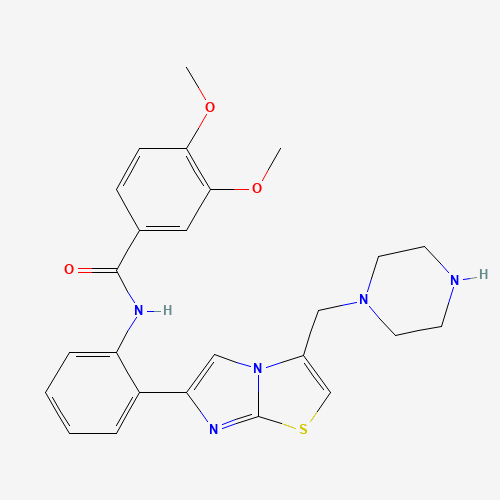 3,4-dimethoxy-N-[2-[3-(piperazin-1-ylmethyl)imidazo[2,1-b][1,3]thiazol-6-yl]phenyl]benzamide (CAS: 925432-72-0) - Related Chemical Product