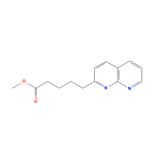 methyl 5-(1,8-naphthyridin-2-yl)pentanoate (CAS: 227751-46-4) - Chemical Structure and Molecular Formula 