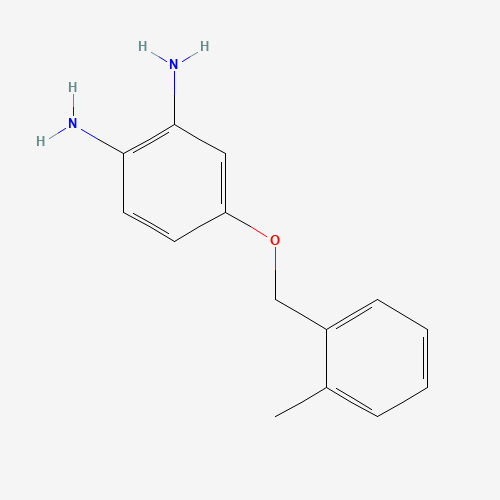 4-[(2-methylphenyl)methoxy]benzene-1,2-diamine (CAS: 1043424-80-1) - Chemical Structure and Molecular Formula 