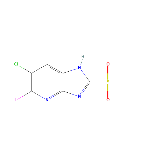 6-chloro-5-iodo-2-methylsulfonyl-1H-imidazo[4,5-b]pyridine (CAS: 1394373-18-2) - Related Chemical Product