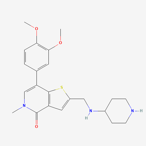 7-(3,4-dimethoxyphenyl)-5-methyl-2-[(piperidin-4-ylamino)methyl]thieno[3,2-c]pyridin-4-one (CAS: 1610519-16-8) - Related Chemical Product