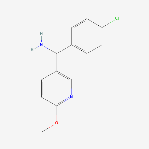 (4-chlorophenyl)-(6-methoxypyridin-3-yl)methanamine (CAS: 1350712-45-6) - Chemical Structure and Molecular Formula 