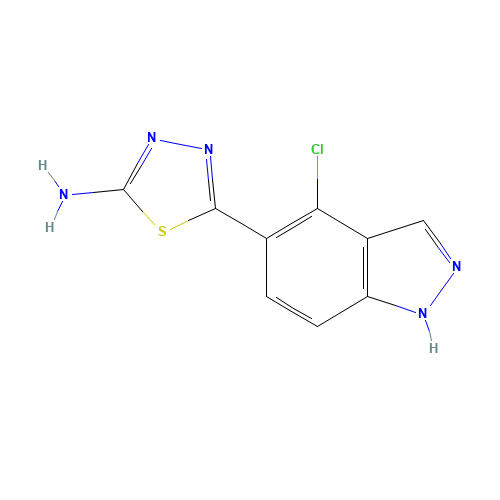 5-(4-chloro-1H-indazol-5-yl)-1,3,4-thiadiazol-2-amine (CAS: 1262215-34-8) - Related Chemical Product
