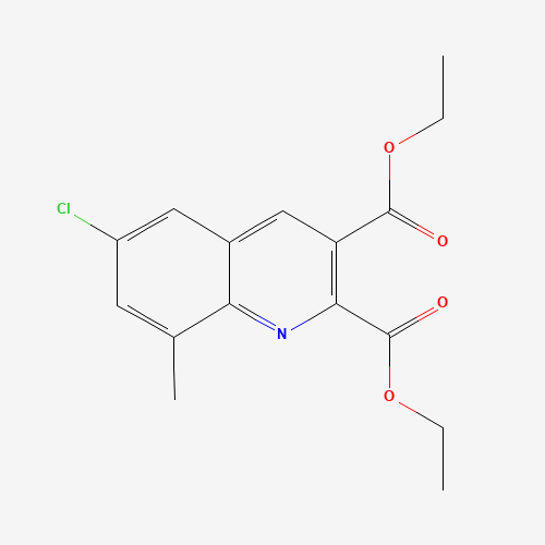 diethyl 6-chloro-8-methylquinoline-2,3-dicarboxylate (CAS: 948289-50-7) - Chemical Structure and Molecular Formula 