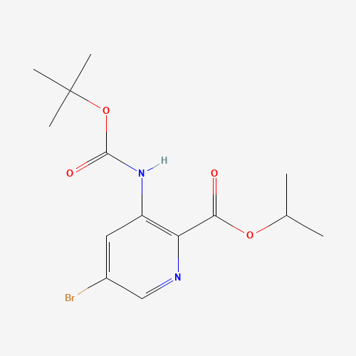 propan-2-yl 5-bromo-3-[(2-methylpropan-2-yl)oxycarbonylamino]pyridine-2-carboxylate (CAS: 863444-51-3) - Related Chemical Product