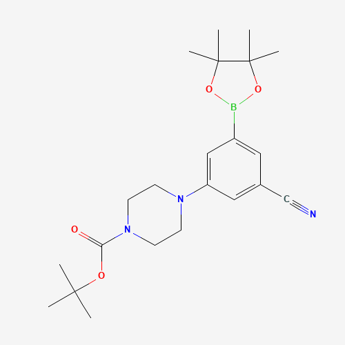 tert-butyl 4-[3-cyano-5-(4,4,5,5-tetramethyl-1,3,2-dioxaborolan-2-yl)phenyl]piperazine-1-carboxylate (CAS: 1129541-91-8) - Related Chemical Product