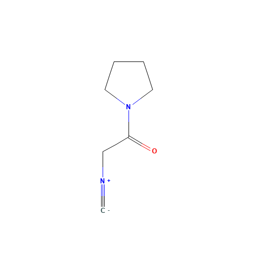 2-isocyano-1-pyrrolidin-1-ylethanone (CAS: 67434-30-4) - Chemical Structure and Molecular Formula 
