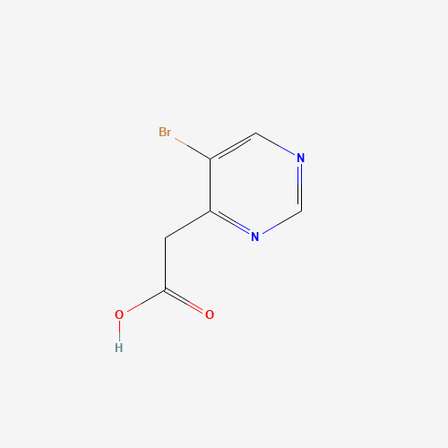 2-(5-bromopyrimidin-4-yl)acetic acid (CAS: 933721-19-8) - Chemical Structure and Molecular Formula 