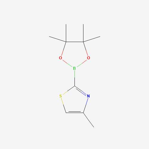 4-methyl-2-(4,4,5,5-tetramethyl-1,3,2-dioxaborolan-2-yl)-1,3-thiazole (CAS: 1374511-92-8) - Chemical Structure and Molecular Formula 