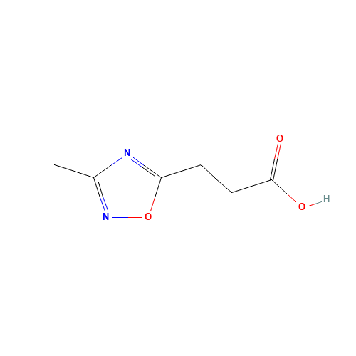 3-(3-methyl-1,2,4-oxadiazol-5-yl)propanoic acid (CAS: 321392-79-4) - Chemical Structure and Molecular Formula 