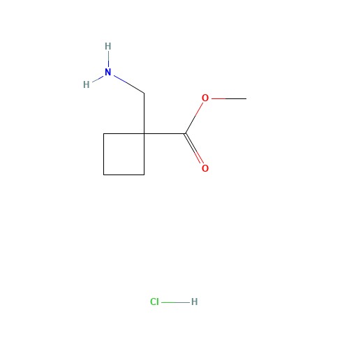 methyl 1-(aminomethyl)cyclobutane-1-carboxylate;hydrochloride (CAS: 1172902-07-6) - Chemical Structure and Molecular Formula 