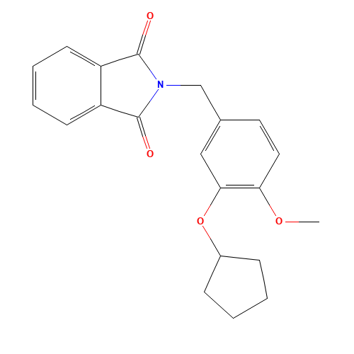 2-[(3-cyclopentyloxy-4-methoxyphenyl)methyl]isoindole-1,3-dione (CAS: 287196-92-3) - Related Chemical Product