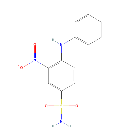 4-anilino-3-nitrobenzenesulfonamide (CAS: 12223-84-6) - Chemical Structure and Molecular Formula 