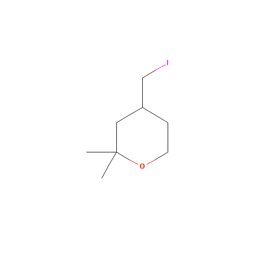 4-(iodomethyl)-2,2-dimethyloxane (CAS: 1314398-12-3) - Chemical Structure and Molecular Formula 