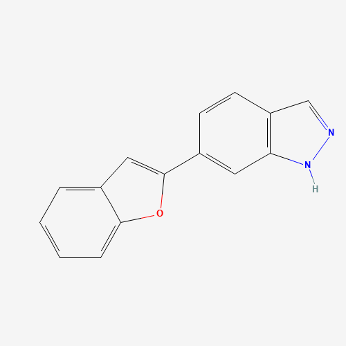 6-(1-benzofuran-2-yl)-1H-indazole (CAS: 885272-04-8) - Chemical Structure and Molecular Formula 