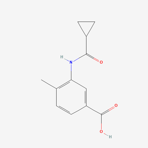 3-(cyclopropanecarbonylamino)-4-methylbenzoic acid (CAS: 915923-66-9) - Chemical Structure and Molecular Formula 