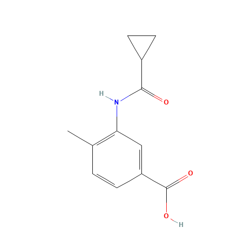 3-(cyclopropanecarbonylamino)-4-methylbenzoic acid (CAS: 915923-66-9) - Related Chemical Product