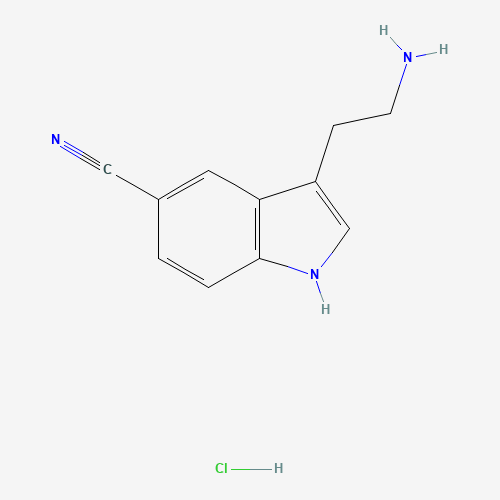 3-(2-aminoethyl)-1H-indole-5-carbonitrile;hydrochloride (CAS: 101831-71-4) - Chemical Structure and Molecular Formula 