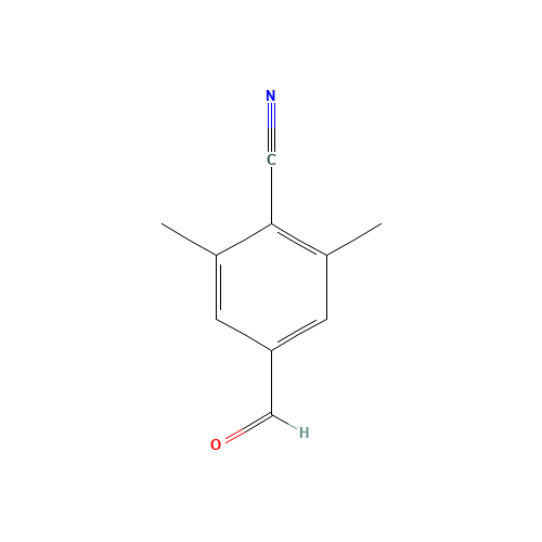 4-formyl-2,6-dimethylbenzonitrile (CAS: 1253732-93-2) - Chemical Structure and Molecular Formula 