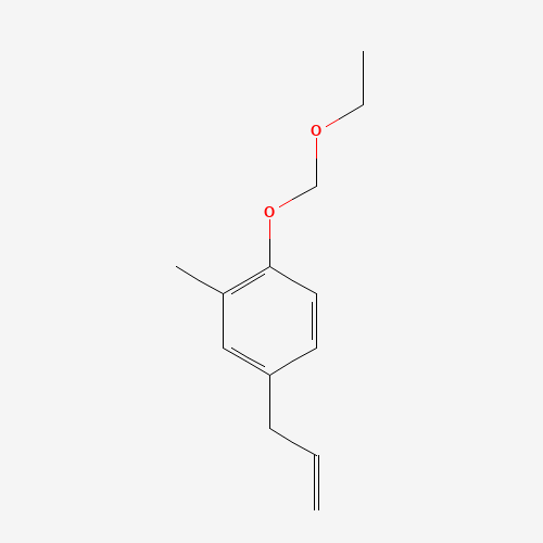 1-(ethoxymethoxy)-2-methyl-4-prop-2-enylbenzene (CAS: 666710-35-6) - Chemical Structure and Molecular Formula 
