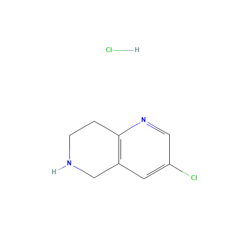 3-chloro-5,6,7,8-tetrahydro-1,6-naphthyridine;hydrochloride (CAS: 1260879-95-5) - Related Chemical Product