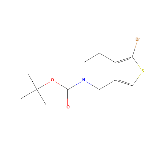 tert-butyl 1-bromo-6,7-dihydro-4H-thieno[3,4-c]pyridine-5-carboxylate (CAS: 1000577-96-7) - Chemical Structure and Molecular Formula 