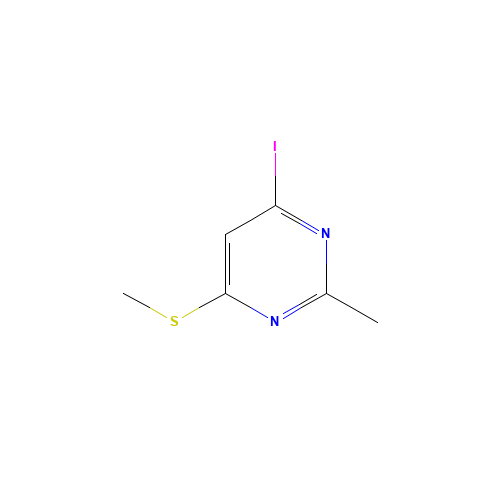 4-iodo-2-methyl-6-methylsulfanylpyrimidine (CAS: 1253570-44-3) - Chemical Structure and Molecular Formula 