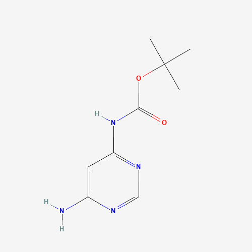 tert-butyl N-(6-aminopyrimidin-4-yl)carbamate (CAS: 1330532-98-3) - Chemical Structure and Molecular Formula 
