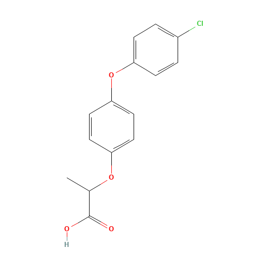 2-[4-(4-chlorophenoxy)phenoxy]propanoic acid (CAS: 26129-32-8) - Related Chemical Product