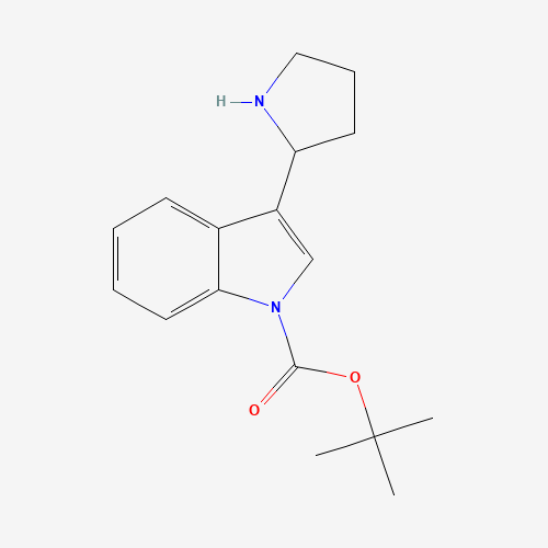 tert-butyl 3-pyrrolidin-2-ylindole-1-carboxylate (CAS: 885272-31-1) - Chemical Structure and Molecular Formula 