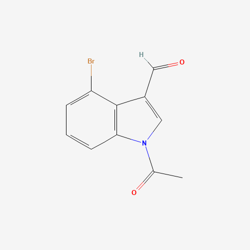1-acetyl-4-bromoindole-3-carbaldehyde (CAS: 98600-35-2) - Chemical Structure and Molecular Formula 