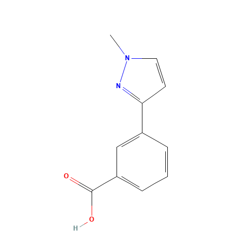 3-(1-methylpyrazol-3-yl)benzoic acid (CAS: 906352-85-0) - Chemical Structure and Molecular Formula 