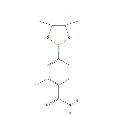 2-fluoro-4-(4,4,5,5-tetramethyl-1,3,2-dioxaborolan-2-yl)benzamide (CAS: 957346-57-5) - Related Chemical Product