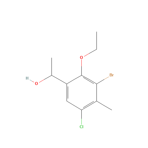 1-(3-bromo-5-chloro-2-ethoxy-4-methylphenyl)ethanol (CAS: 1426700-26-6) - Related Chemical Product