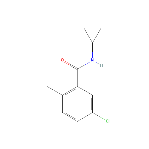 5-chloro-N-cyclopropyl-2-methylbenzamide (CAS: 1229246-31-4) - Chemical Structure and Molecular Formula 