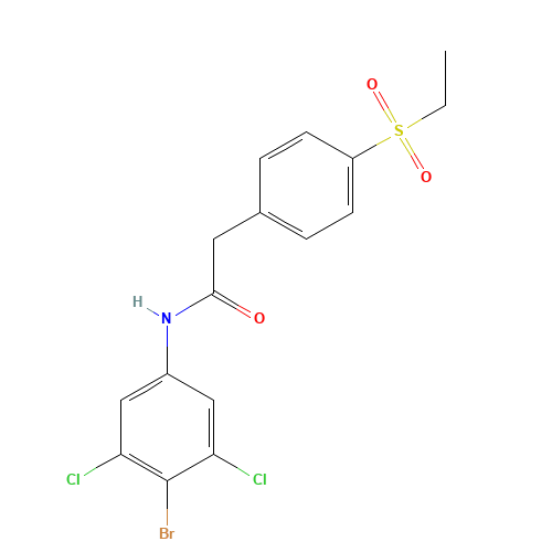 N-(4-bromo-3,5-dichlorophenyl)-2-(4-ethylsulfonylphenyl)acetamide (CAS: 1426804-89-8) - Related Chemical Product