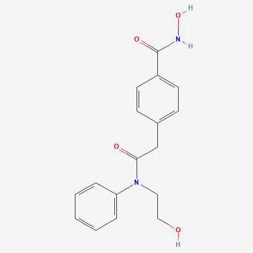 N-hydroxy-4-[2-[N-(2-hydroxyethyl)anilino]-2-oxoethyl]benzamide (CAS: 1429651-50-2) - Chemical Structure and Molecular Formula 