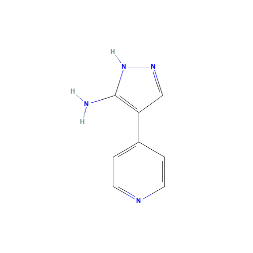 4-pyridin-4-yl-1H-pyrazol-5-amine (CAS: 216661-87-9) - Chemical Structure and Molecular Formula 