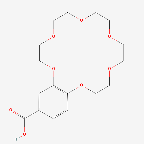 2,5,8,11,14,17-hexaoxabicyclo[16.4.0]docosa-1(18),19,21-triene-20-carboxylic acid (CAS: 60835-75-8) - Chemical Structure and Molecular Formula 