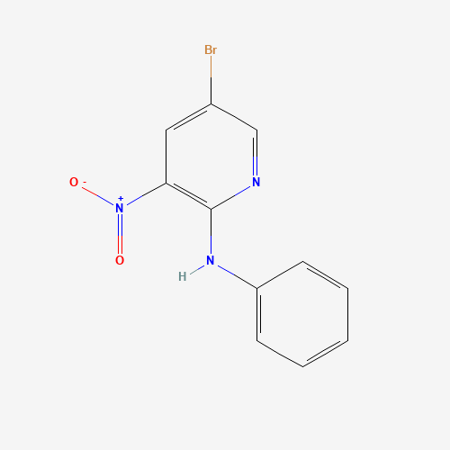 5-bromo-3-nitro-N-phenylpyridin-2-amine (CAS: 77064-57-4) - Chemical Structure and Molecular Formula 