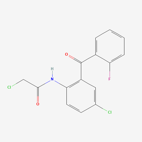 2-chloro-N-[4-chloro-2-(2-fluorobenzoyl)phenyl]acetamide (CAS: 2836-40-0) - Related Chemical Product
