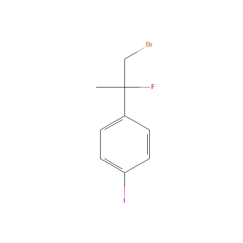 1-(1-bromo-2-fluoropropan-2-yl)-4-iodobenzene (CAS: 865101-46-8) - Chemical Structure and Molecular Formula 